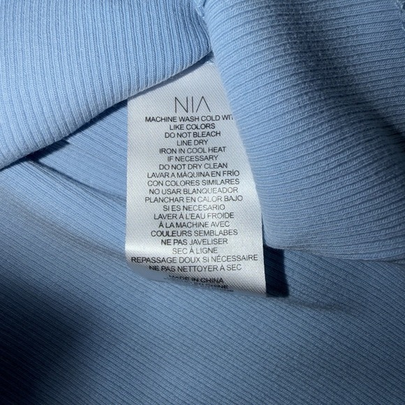 NEW NIA Georgia Racerback Tank Top Cornflower Blue Large ribbed - Picture 6 of 10
